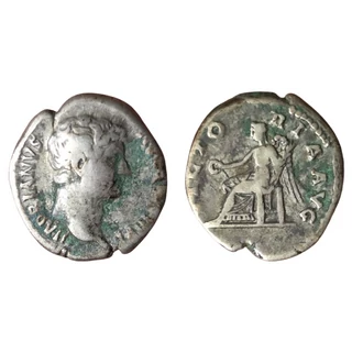 Hadrianus Denarius, római ezüst érme – Kr.u. 134-138, RIC 286