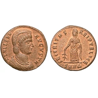 Helena Follis, római bronz érme – Kr.u. 324-330, RIC 79