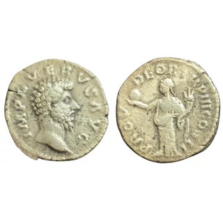 Lucius Verus Denarius, római ezüst érme – Kr.u. 162, RIC 482