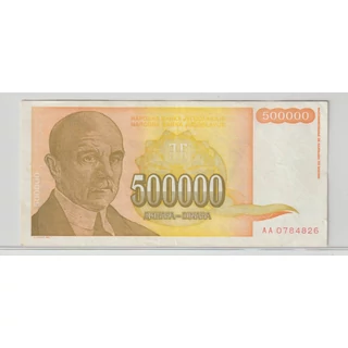 1994 500000 dinár bankjegy Jugoszlávia