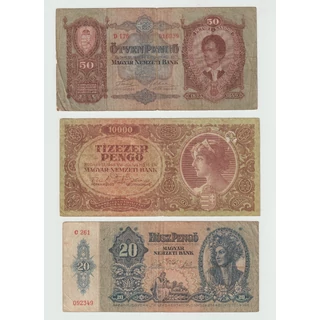 Vegyes pengő bankjegy sor (3 db)