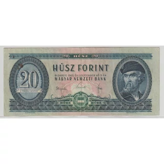 1965 20 forint  bankjegy 