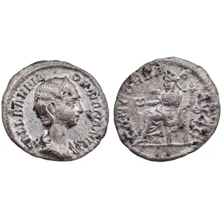Orbiana denarius római ezüst érme – CONCORDIA AVGG Róma, Kr. u. 225 · RIC IV 319