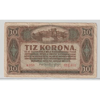 1920 10 Korona Államjegy
