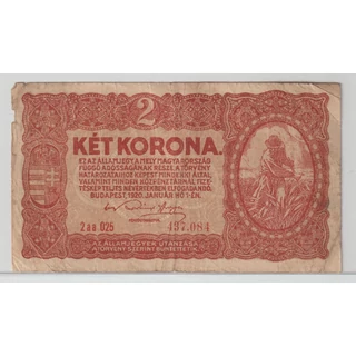 1920 2 Korona Államjegy