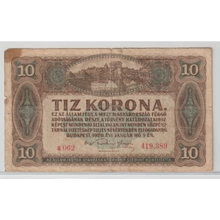 1920 10 Korona Államjegy