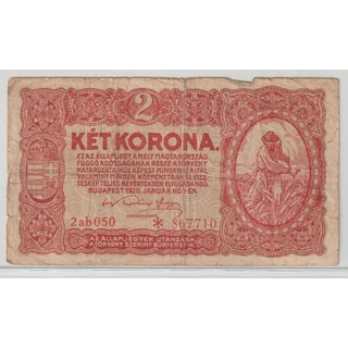 1920 2 Korona Államjegy