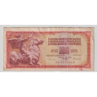 1986 100 dinara bankjegy – Jugoszlávia