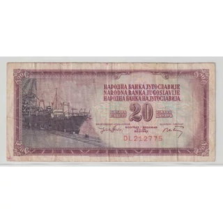 1974 20 dinara bankjegy (Jugoszlávia)