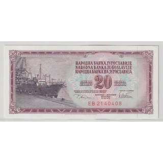 1978  20 dinara UNC bankjegy Jugoszlávia
