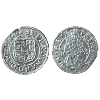 I. Ferdinánd ezüst dénár 1533 K–B – ÉH 745a