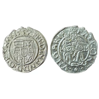 I. Ferdinánd ezüst dénár 1557 K–B – ÉH 745a