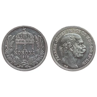 1915 1 korona ezüst érme