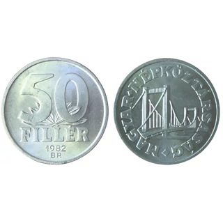 1982 50 fillér UNC forgalmi érme – Magyar Népköztársaság, Erzsébet híd