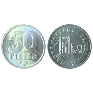 1992 50 fillér UNC érme – Magyar Köztársaság, Erzsébet híd