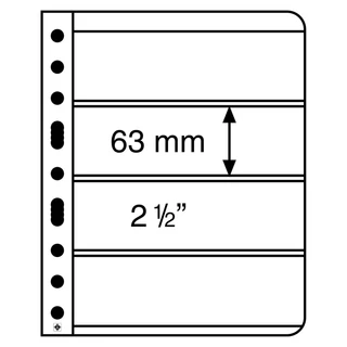 Leuchtturm VARIO 4C műanyag bankjegytartólap - 4 férőhelyes, átlátszó, merev tartású