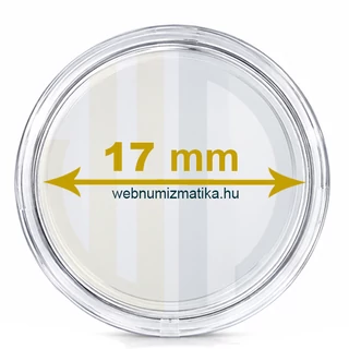 Érmetartó kapszula, érmekapszula, védőtok érméhez 17mm belső átmérő
