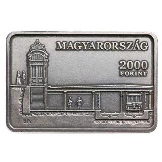 2021 2000 forint 125 éves Millenniumi földalatti vasút emlék érme