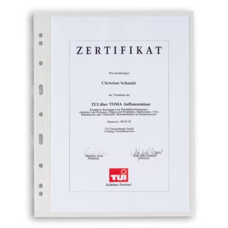 Leuchtturm GRANDE műanyag merev tartású bankjegytartó berakó lap, 3 vízszintes zseb, PP, átlátszó