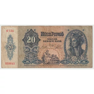 1941 20 Pengő bankjegy F