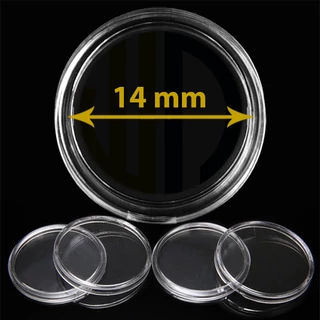 Érmetartó kapszula, érmekapszula, védőtok érméhez 14mm belső átmérő