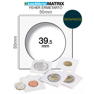MATRIX érmetartó keret, fekete, belső Ø 39,5 mm, öntapadós