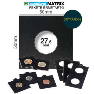 MATRIX érmetartó keret, fekete, belső Ø 27,5 mm, öntapadós