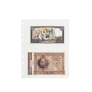 Leuchtturm OPTIMA EASY műanyag bankjegytartó lap, 2 vízszintes zseb, PP, átlátszó,