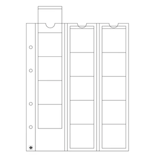 Leuchtturm OPTIMA érmetartó berakólap, 15 db érméhez 42 mm Ø-ig, átlátszó
