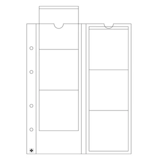 Leuchtturm OPTIMA érmetartó lap, 6 érméhez 65 mm Ø-ig, átlátszó