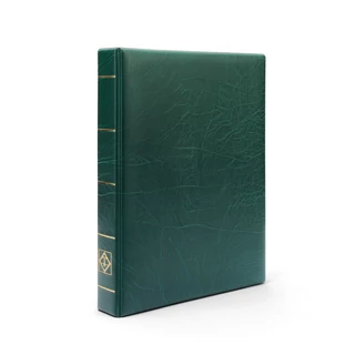 Leuchtturm Optima F Easy gyűrűs iratgyűjtő, bankjegyek, érmék, bélyegek, képeslapok tárolásához, zöld