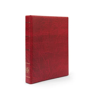 Leuchtturm Optima F Easy gyűrűs iratgyűjtő, bankjegyek, érmék, bélyegek, képeslapok tárolásához, piros