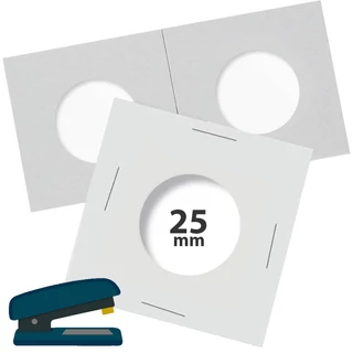 Tűzőkapcsos érmetartó keret 25mm