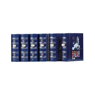 Leuchtturm Vista Euro Érmealbum – Éves kiadás (2019-2024) kék, védőkazettával