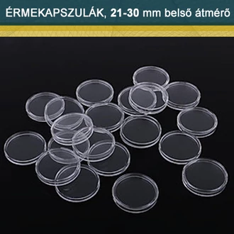 Érmetartó kapszulák méret: 21-30 mm-ig
