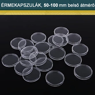 Érmetartó kapszulák méret: 50-100 mm-ig