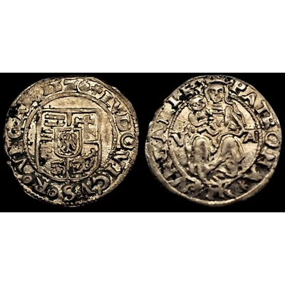 II. Lajos ezüst dénár 1526 VA ÉH: 673