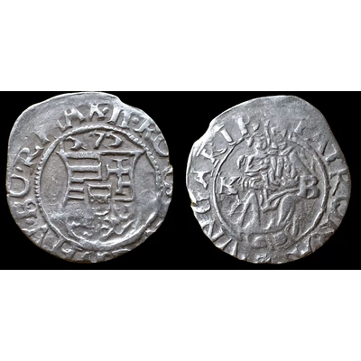 1575 Miksa ezüst dénár érme