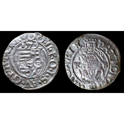 1579 Rudolf ezüst dénár érme