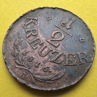 1816 1/2 kreuzer (krajcár) réz érme