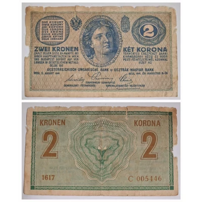1914 2 korona bankjegy