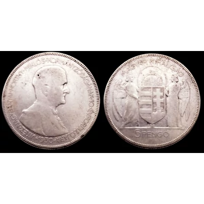 1930 5 Pengő Horthy ezüst emlékérme