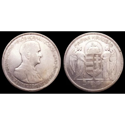 1930 5 Pengő Horthy ezüst emlékérme