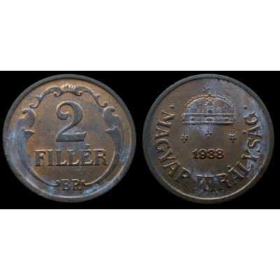 1938 2 fillér érme