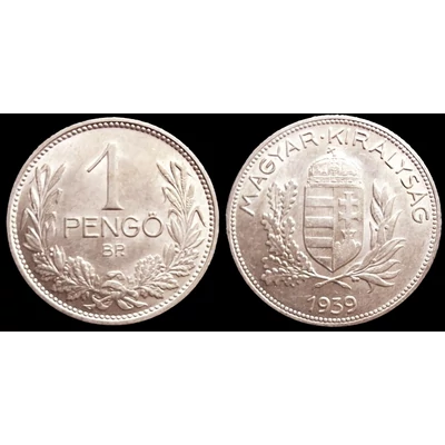 1939 1 Pengő ezüst érme 
