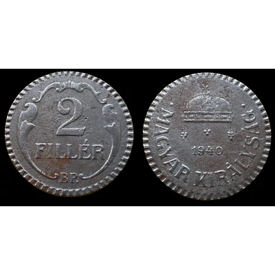 1940 2 fillér érme