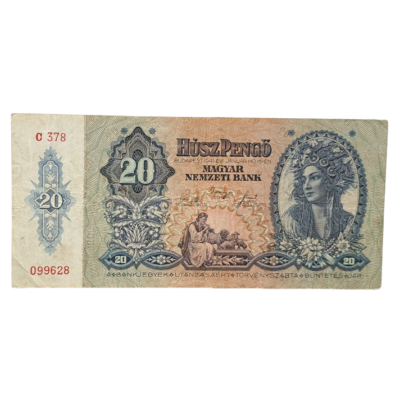 1941 20 Pengő bankjegy VF