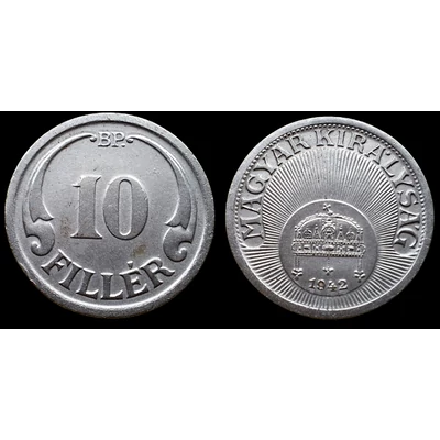 1942 10 fillér 3 érme