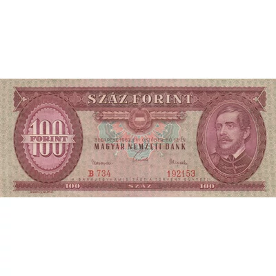 1962 100 forint bankjegy Numizmatika-bankjegyek