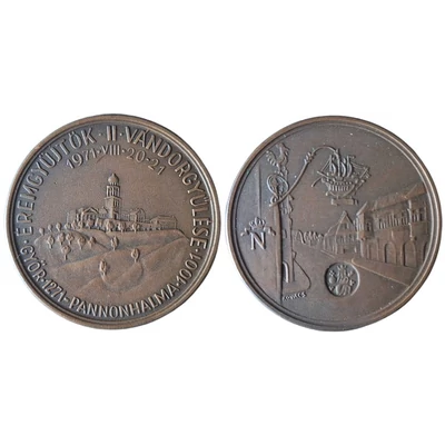 1971 MÉE II. vándorgyűlése Győr-Pannonhalma emlékérme
